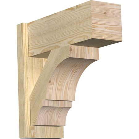 Ekena Millwork Balboa Block Rough Sawn Outlooker, Douglas Fir, 8"W x 20"D x 20"H OUT08X20X20BOA05RDF